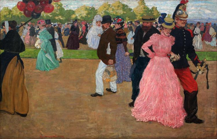 Sunday Promenade at Saint-Cloud (nn02), Henri Evenepoel